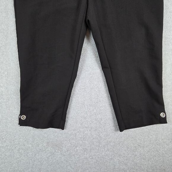 🌼Rafaella Pants Womens Size 14P Curvy Capri Black 36" Waist - Picture 4 of 12